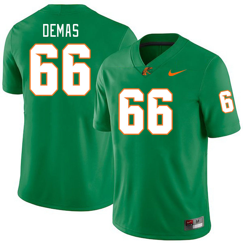 Men-Youth #66 TJ Demas Florida A&M Rattlers 2023 College Football Jerseys Stitched-Green